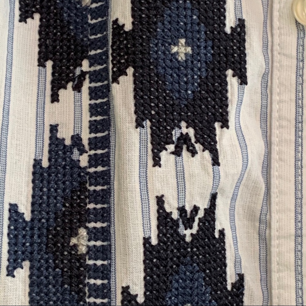 Chaps Long Sleeve Button Down Collared Shirt Sz M - image 5